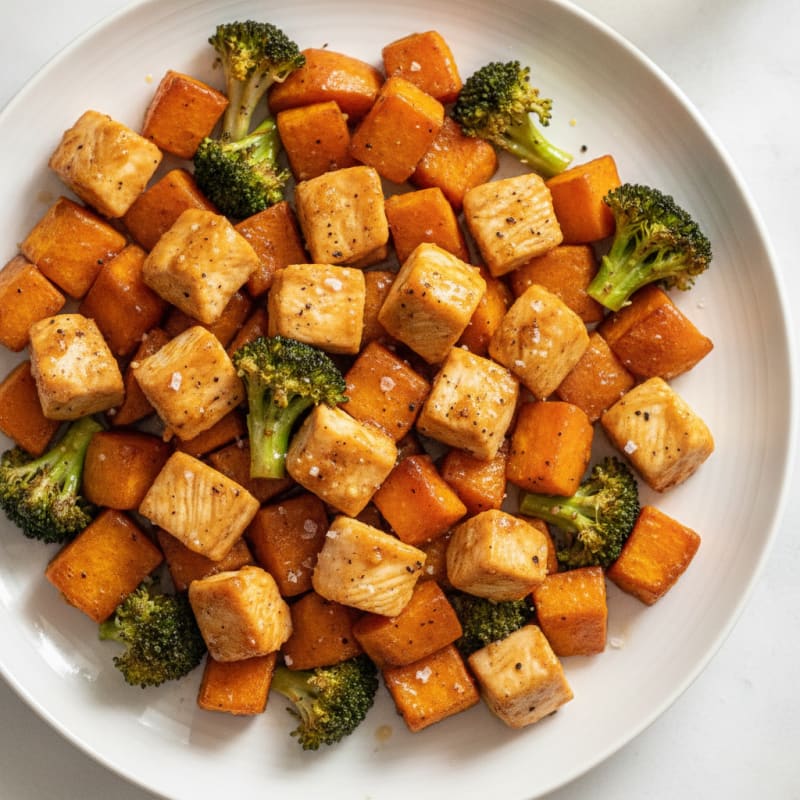 Sheet Pan Honey-Garlic Chicken and Sweet Potatoes