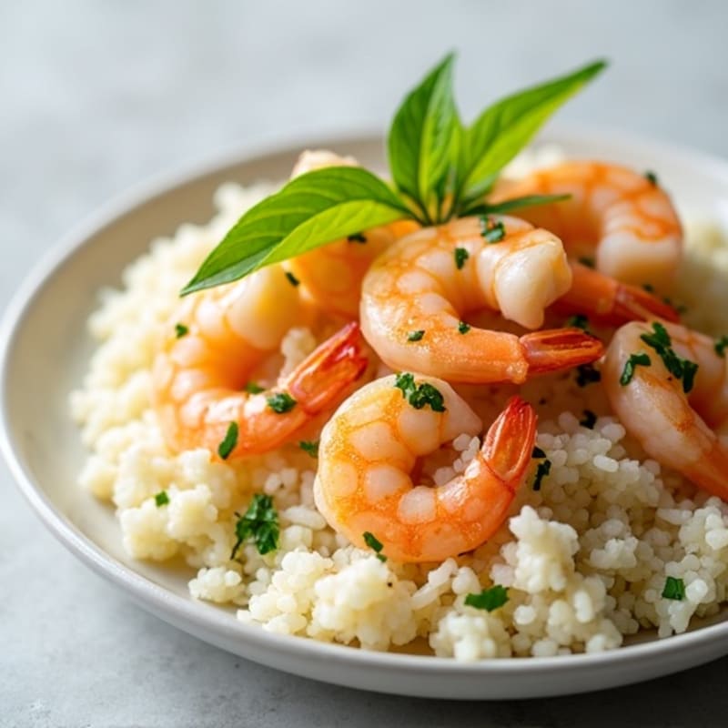 Garlic-Lime Shrimp with Coconut Cauliflower Rice