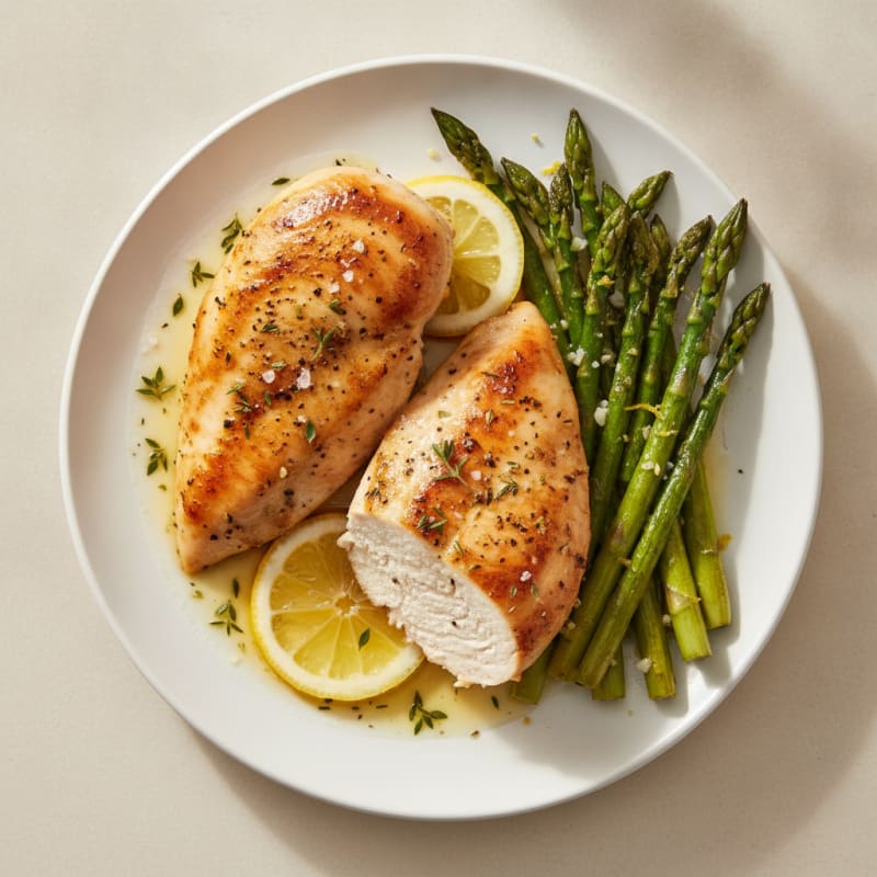 Lemon Herb Chicken with Roasted Asparagus