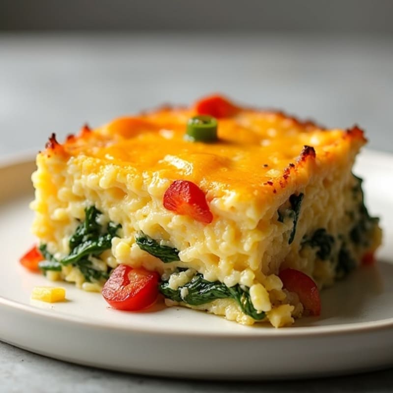 Hearty Baked Egg and Vegetable Breakfast Casserole