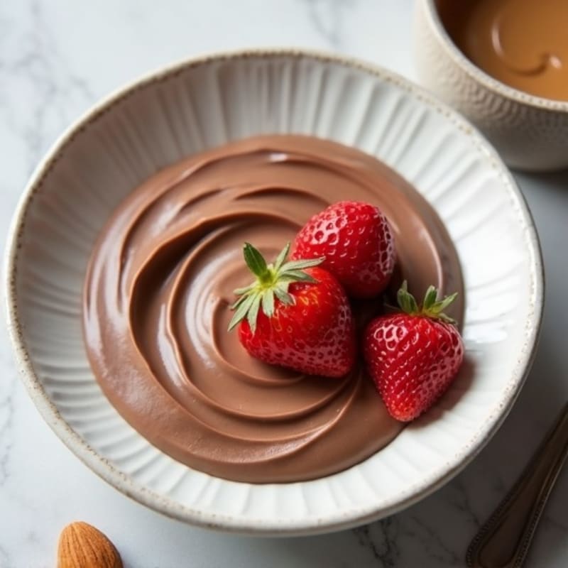 Silky Chocolate Protein Pudding with Almond Butter Swirl
