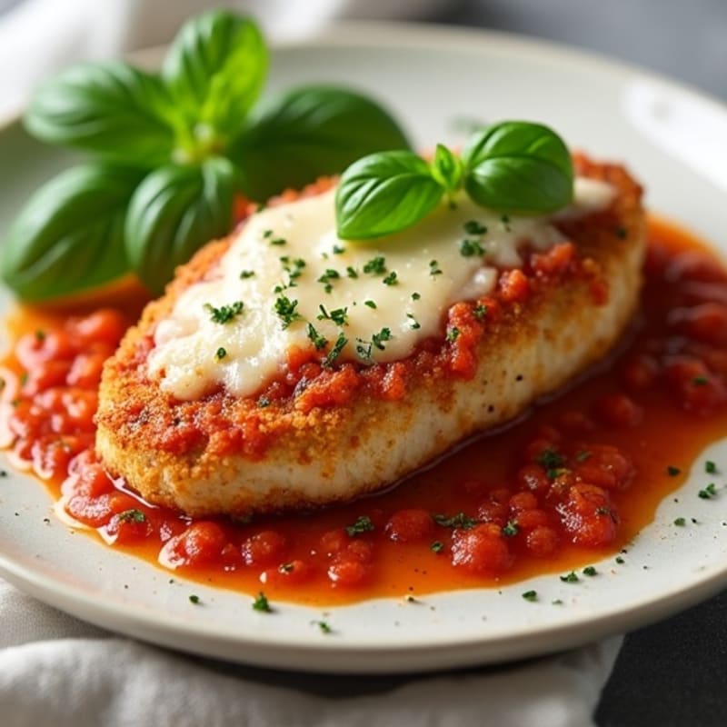 Crispy Baked Chicken Parmesan with Fresh Herbs