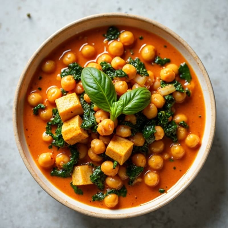 Creamy Chickpea and Spinach Curry