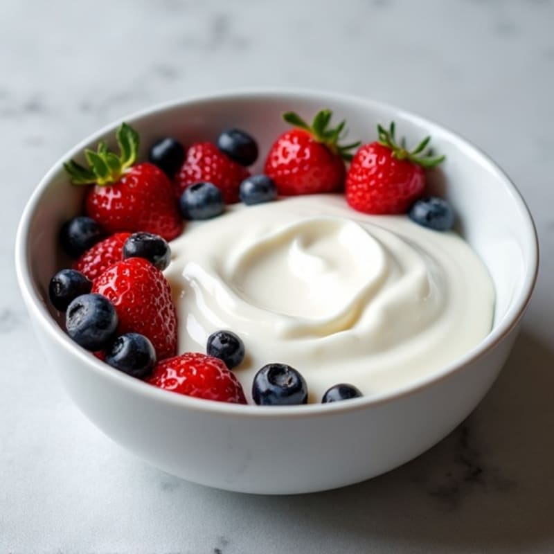 Silky Greek Yogurt with Mixed Berries