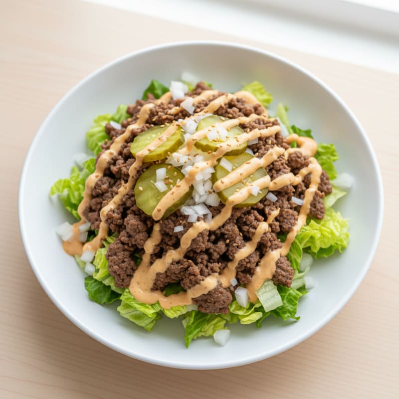 Big Mac Inspired Protein Bowl