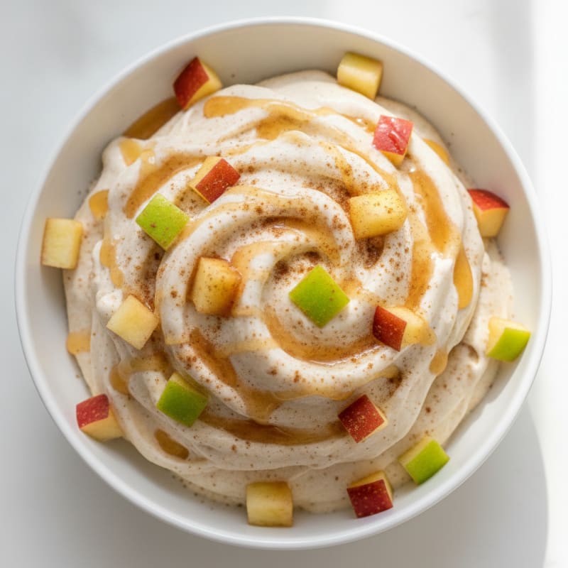 High-Protein Banana Ice Cream with Apple Chunks