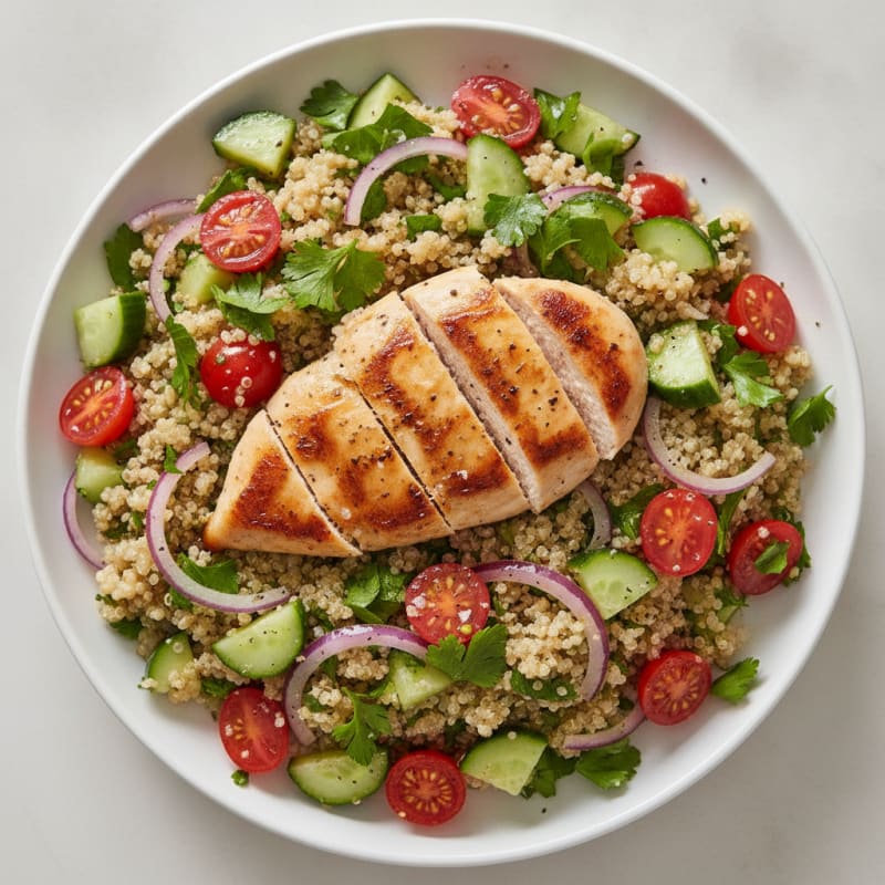 Lemon Herb Chicken and Quinoa Salad