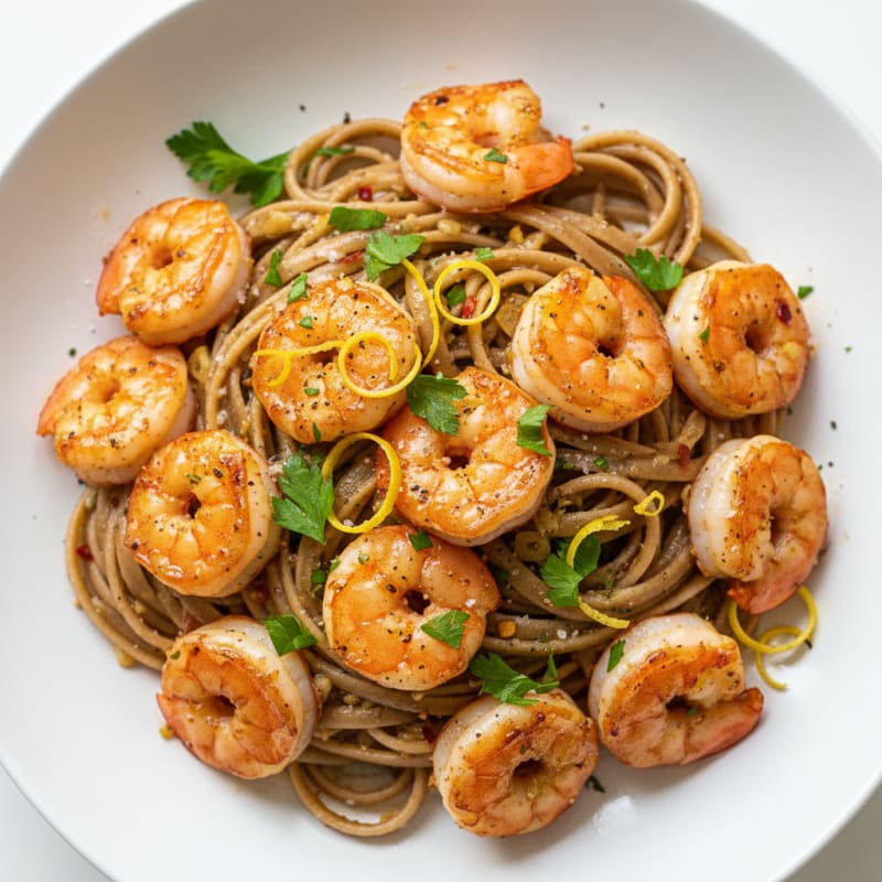 Garlic Butter Shrimp Scampi with Linguine