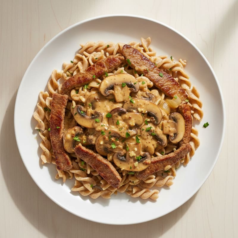 Tender Creamy Beef Stroganoff with Mushrooms