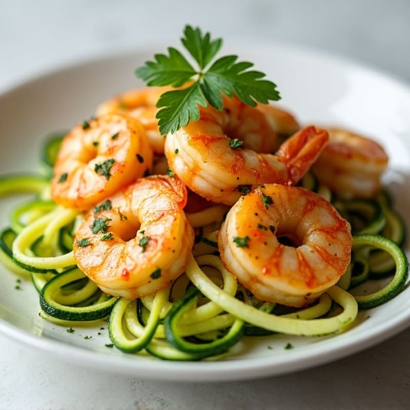 Citrus-Garlic Shrimp with Zucchini Noodles