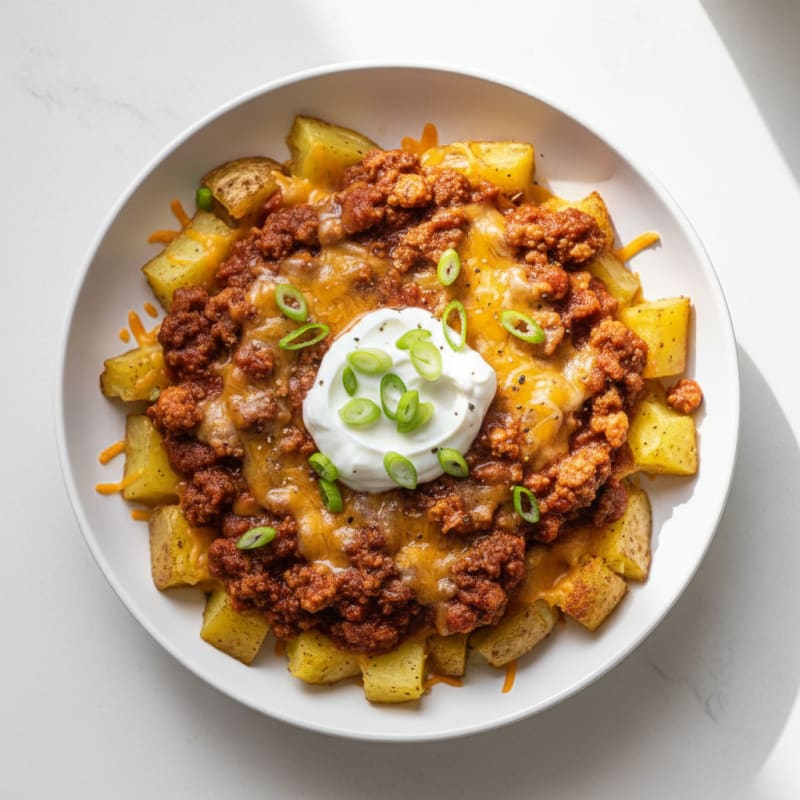 Crispy Chili Cheese Potato Skins