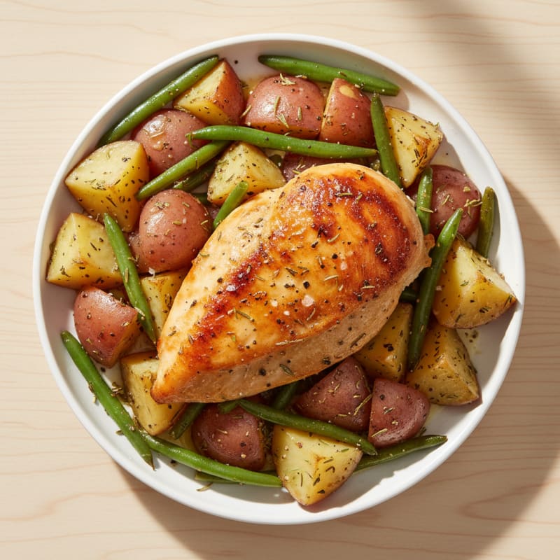 Herb-Roasted Chicken and Red Potatoes
