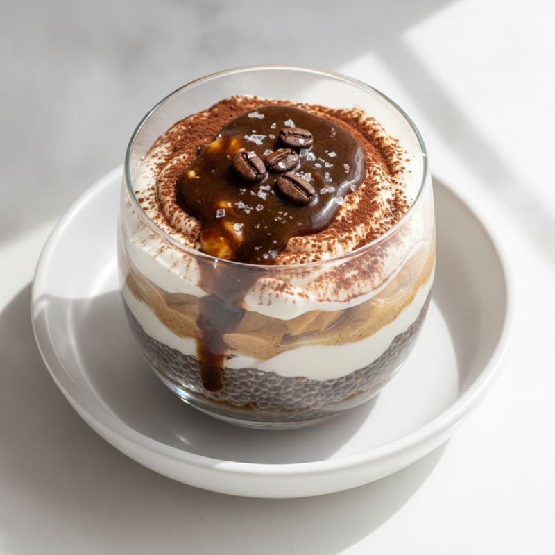 Coffee Chia Pudding Tiramisu Parfait