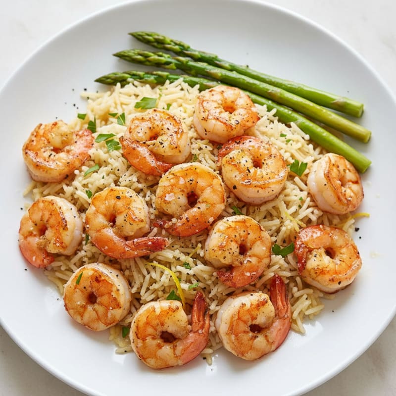 Garlic Butter Shrimp with Lemon Rice