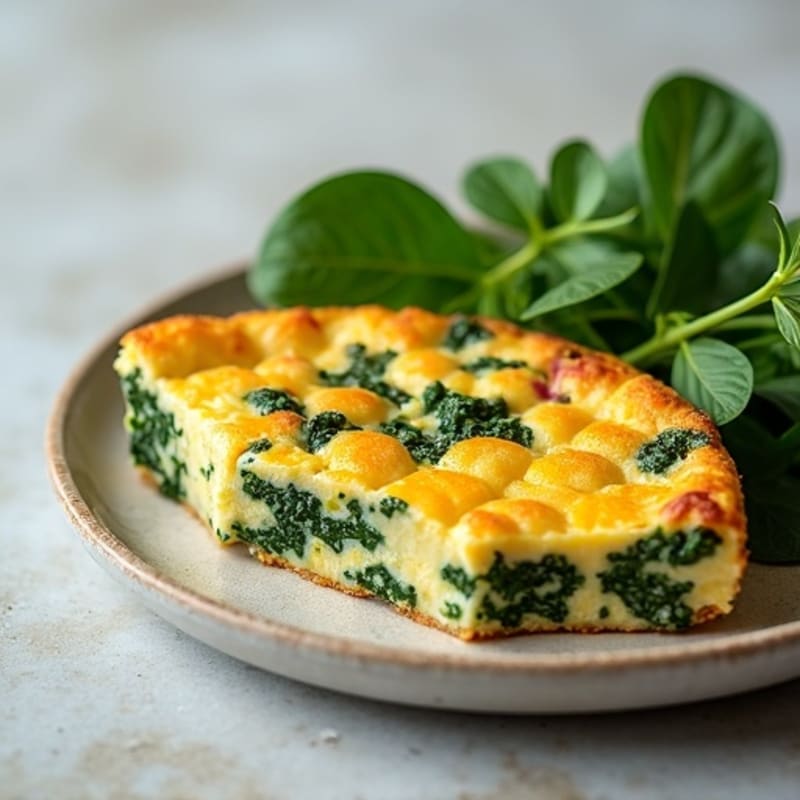Fluffy Spinach and Egg Frittata