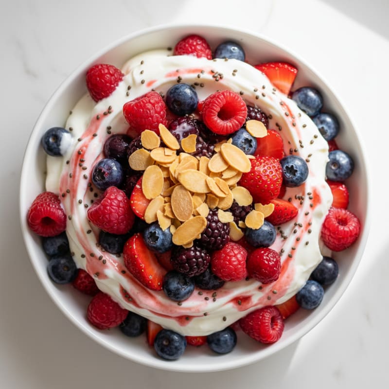 Creamy Greek Yogurt Protein Parfait with Mixed Berries