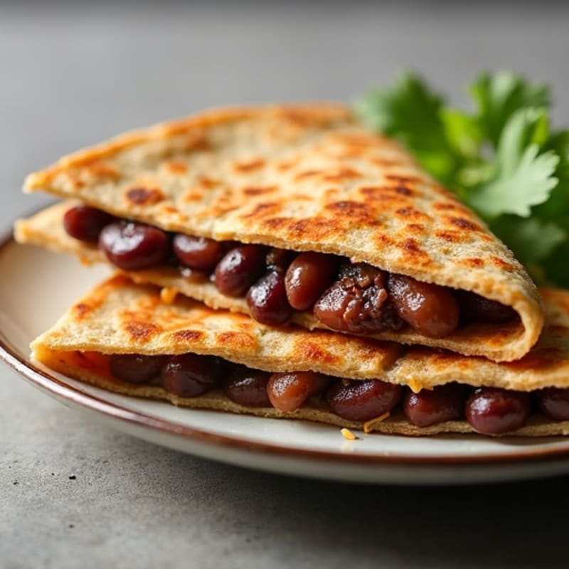 Lean Steak and Black Bean Crispy Whole Wheat Quesadillas