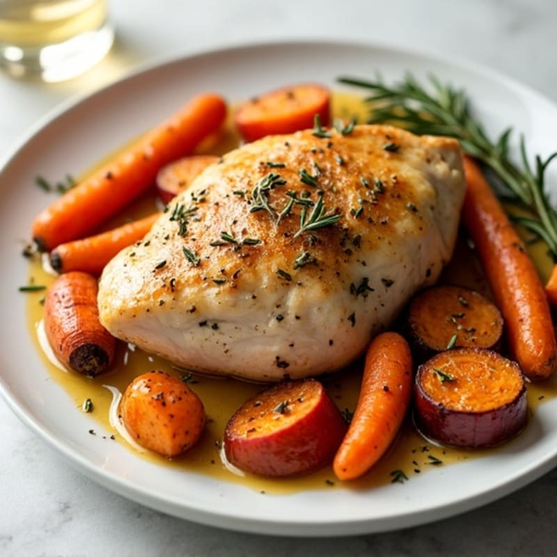 Herb-Roasted Chicken with Crispy Roasted Root Vegetables