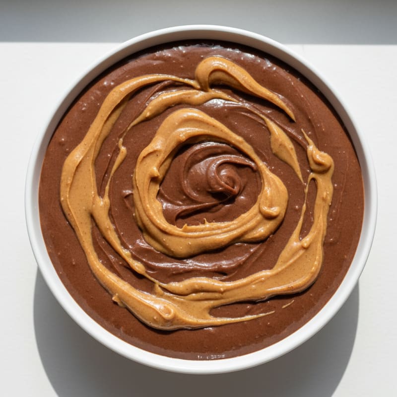 Silky Chocolate Protein Pudding with Peanut Butter Swirl