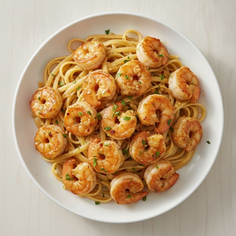 Garlic Butter Shrimp Scampi with Linguine