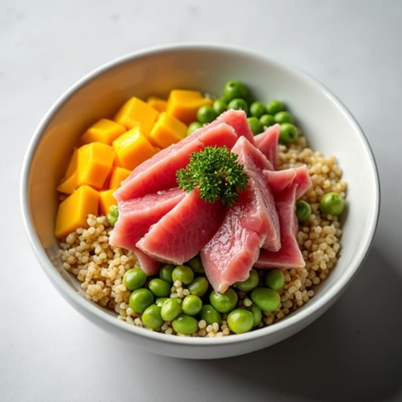 Fresh Ahi Tuna Poke Bowl with Mango
