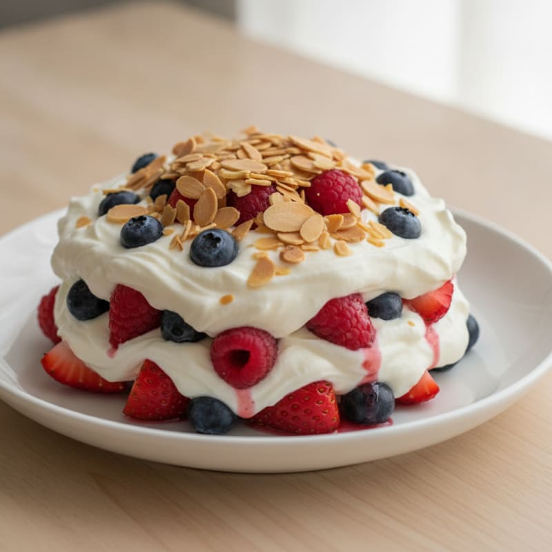 Greek Yogurt Protein Parfait with Mixed Berries