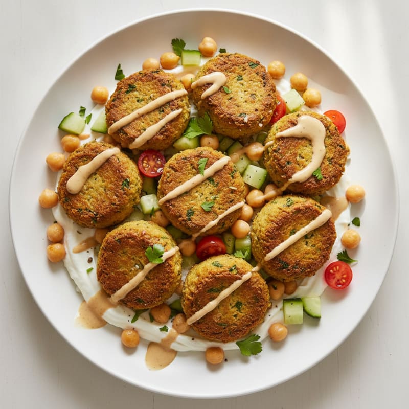 Falafel with Lemon-Tahini Drizzle