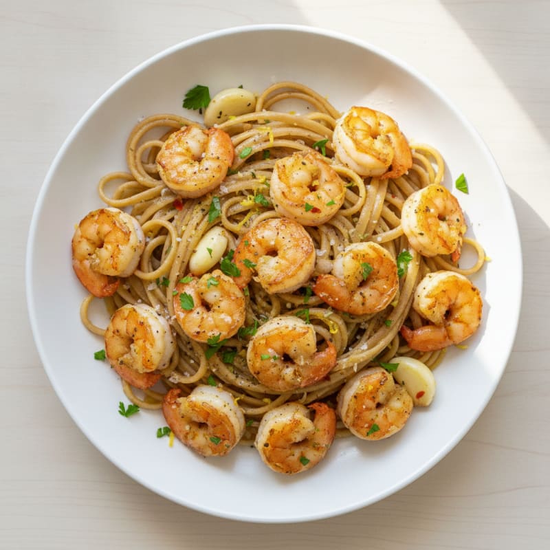 Garlic Butter Shrimp Scampi with Linguine