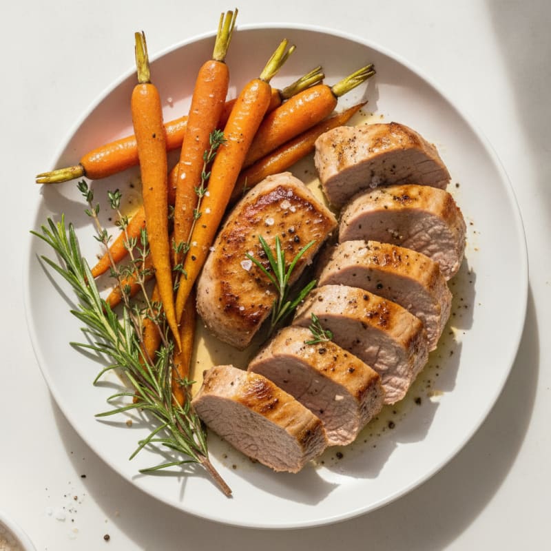 Garlic-Herb Pork Tenderloin with Roasted Carrots