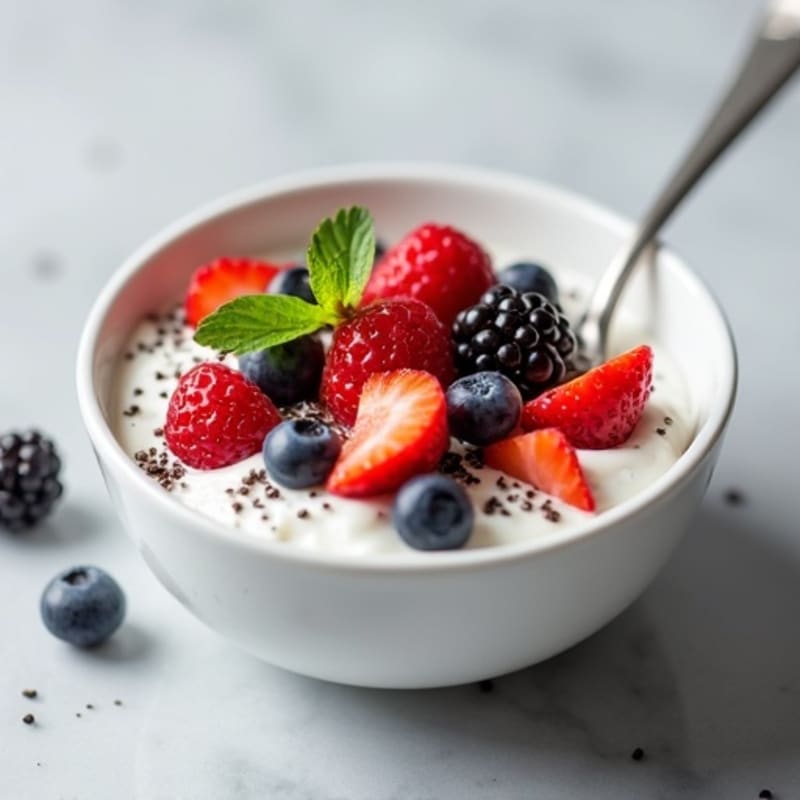 Greek Yogurt with Mixed Berries and Chia Seeds
