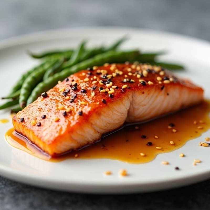 Honey-Ginger Glazed Salmon with Sesame