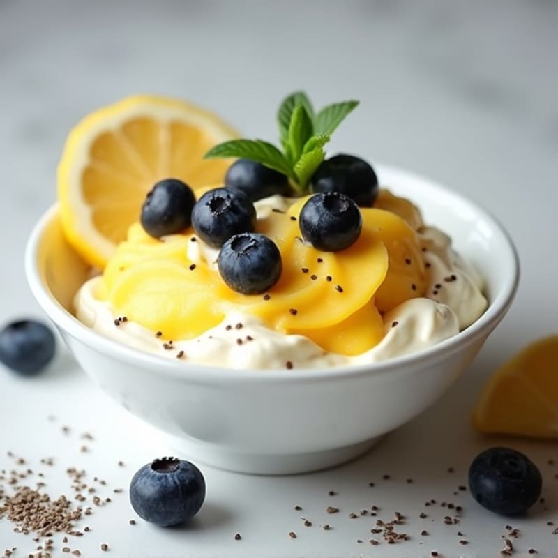 Creamy Lemon Protein Cheesecake Bowl