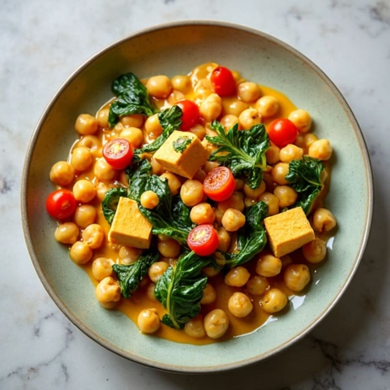 Creamy Chickpea and Spinach Curry