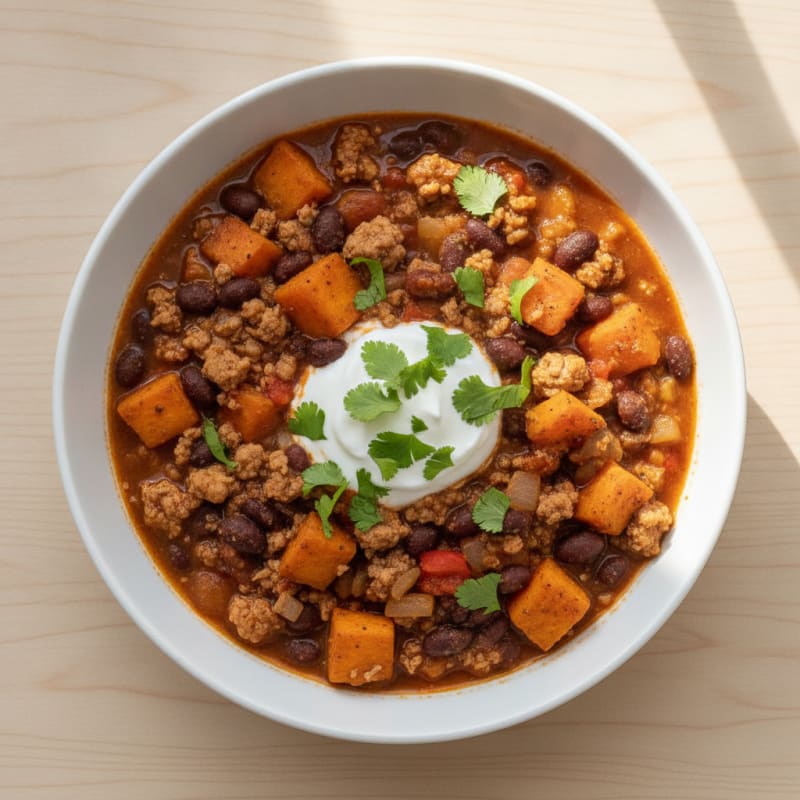 Sweet Potato and Black Bean Chili