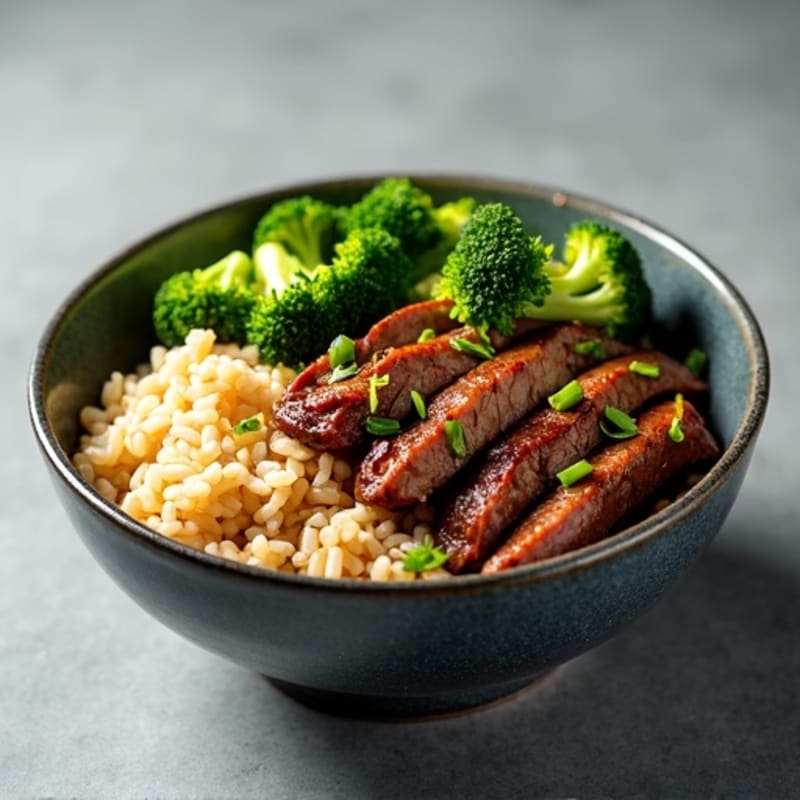 Ginger-Garlic Beef and Broccoli Rice Bowl