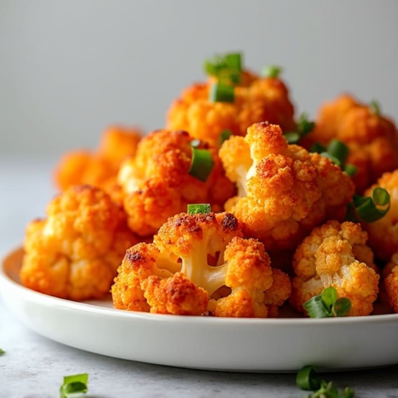 Crispy Buffalo Roasted Cauliflower Bites