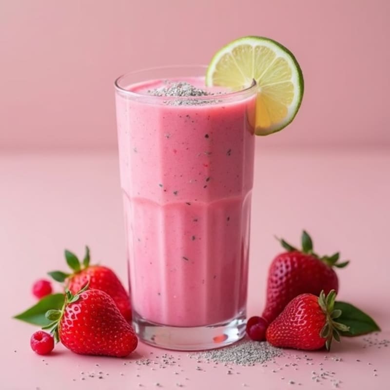 Protein Pink Drink Smoothie with Coconut Milk