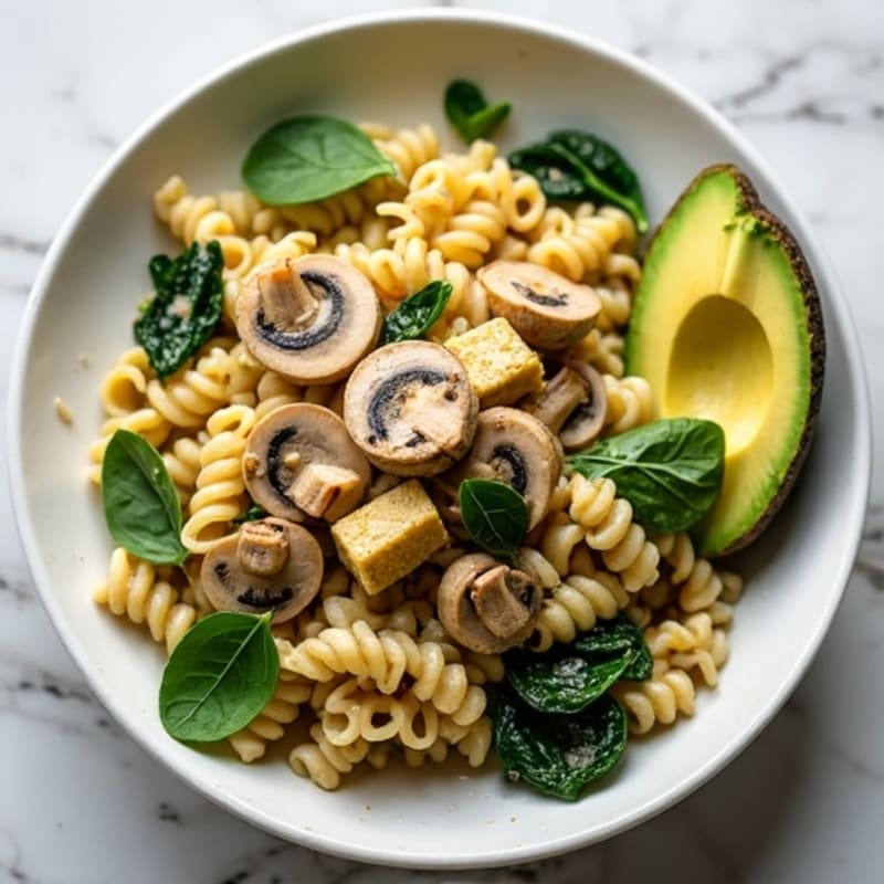 Creamy Truffle Mushroom Protein Pasta