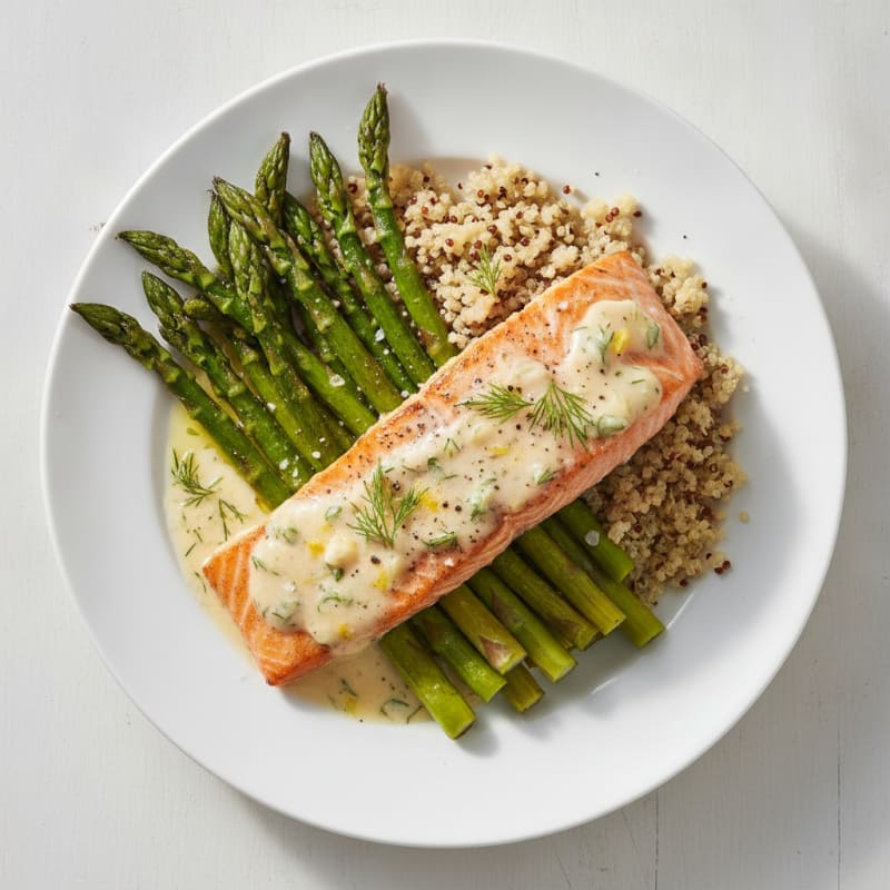 Baked Salmon with Lemon-Dill Sauce