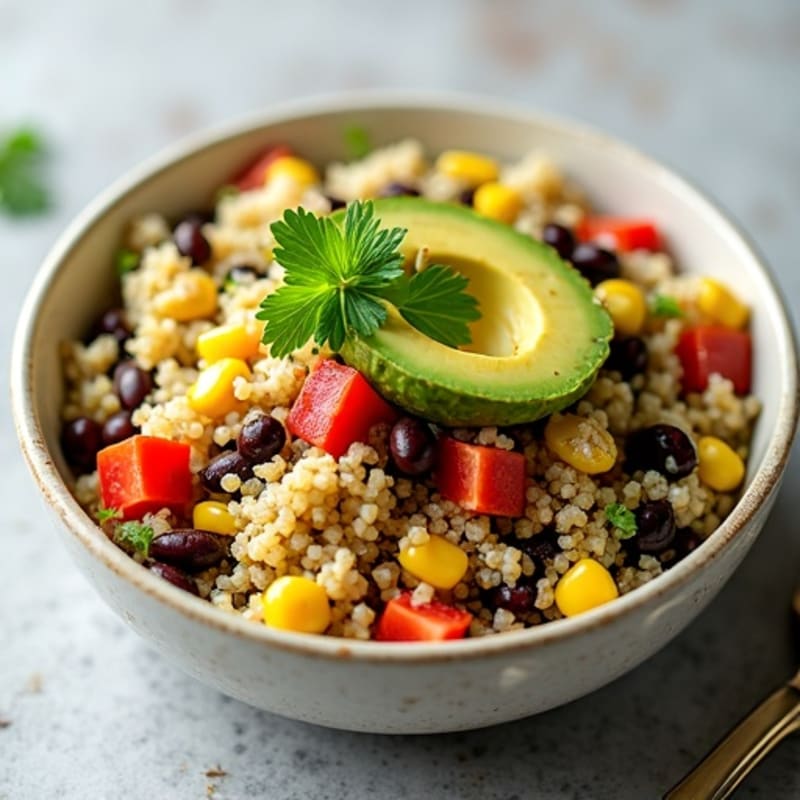 Fresh Quinoa and Black Bean Salad with Zesty Lime