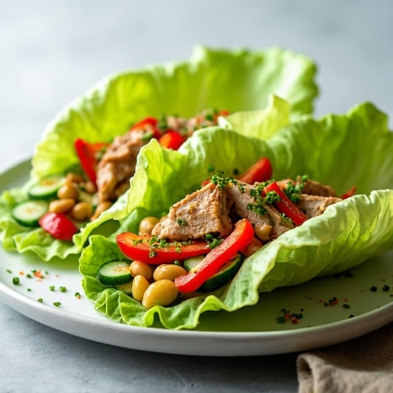 Fresh Spicy Tuna Lettuce Wraps