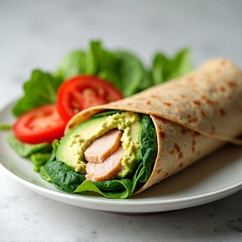 Creamy Avocado Turkey Wrap