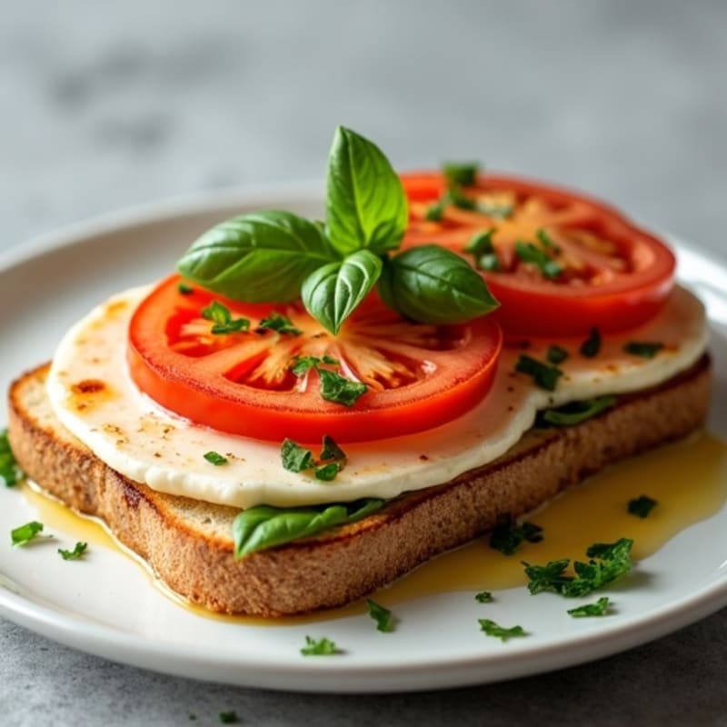 Crispy Grilled Fresh Mozzarella Tomato Basil Sandwich