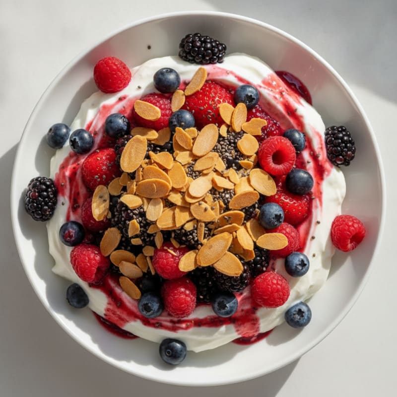 Creamy Greek Yogurt Protein Parfait with Mixed Berries