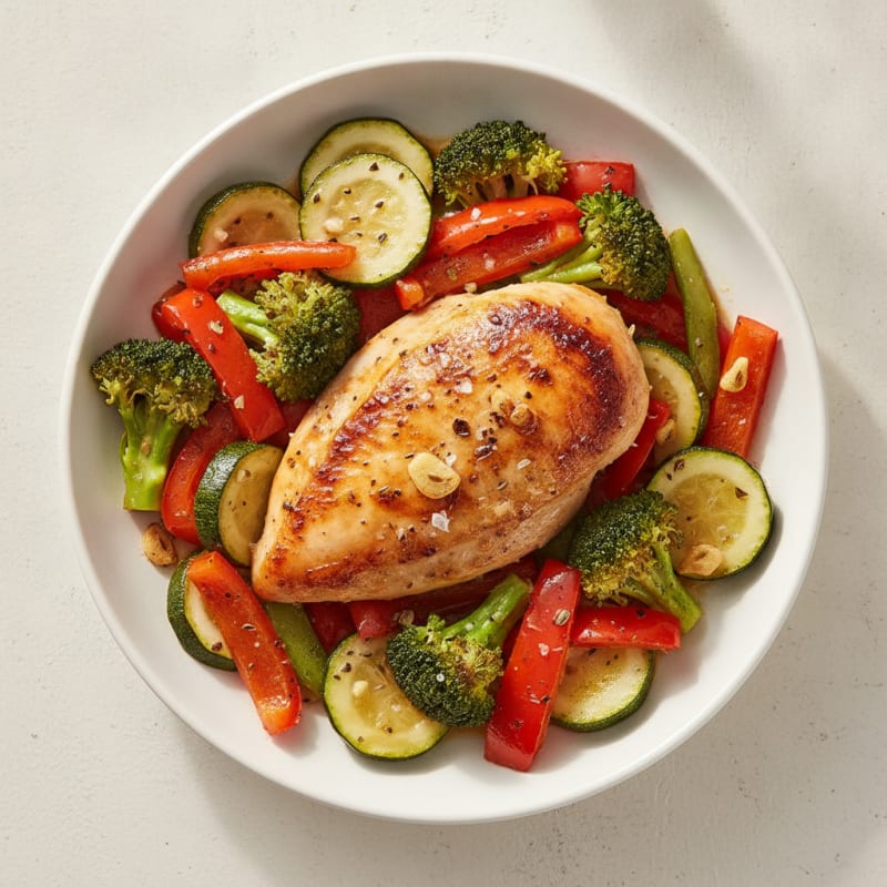 Lemon Herb Roasted Chicken and Vegetable Medley