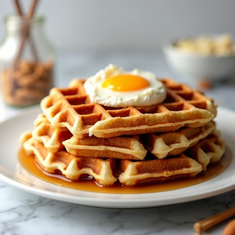 Crispy Protein-Packed Almond Flour Waffles