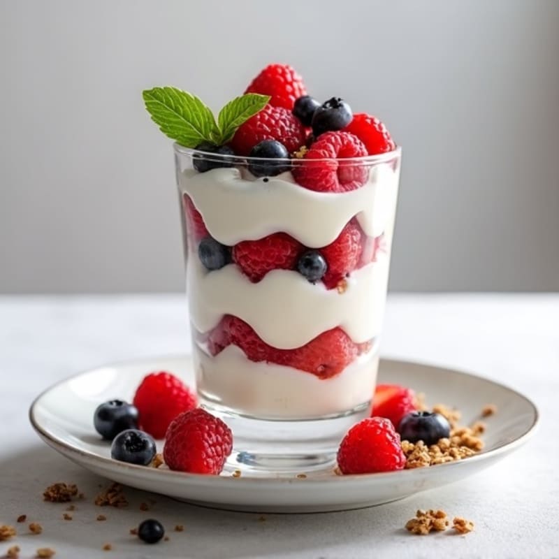 Creamy Greek Yogurt Protein Parfait with Mixed Berries