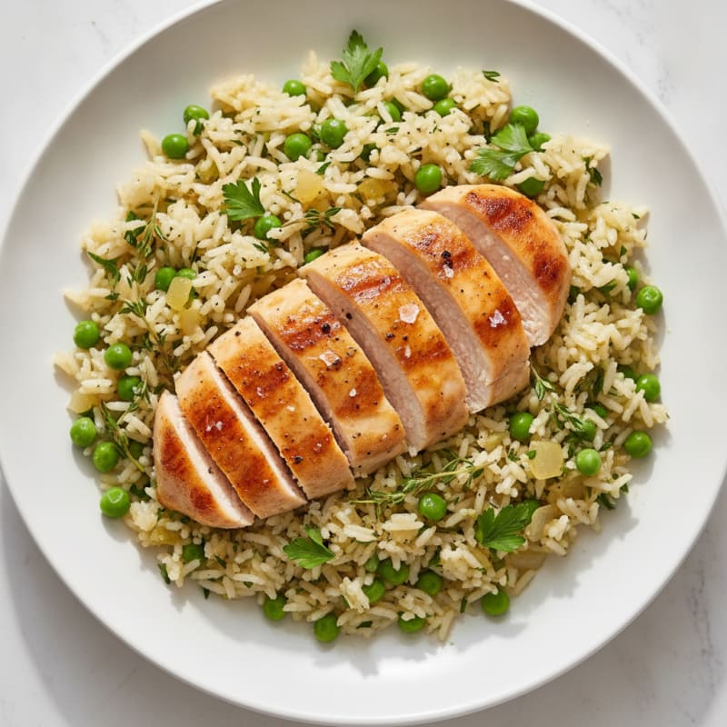 Savory Herb Rice Pilaf with Seared Chicken