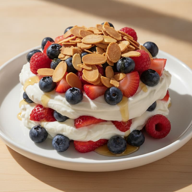 Greek Yogurt Protein Parfait with Mixed Berries