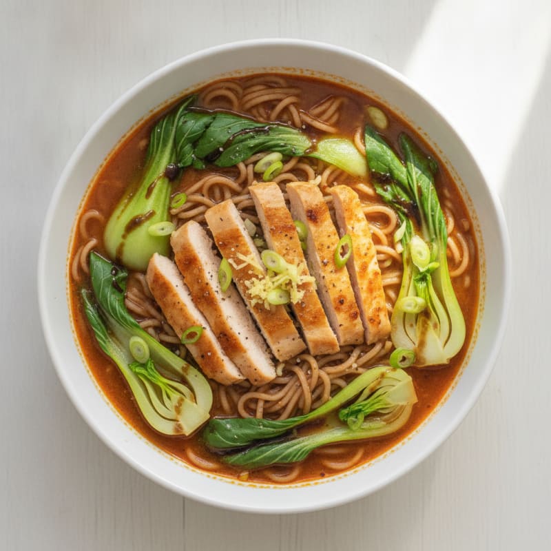 Sriracha Chicken Ramen Soup